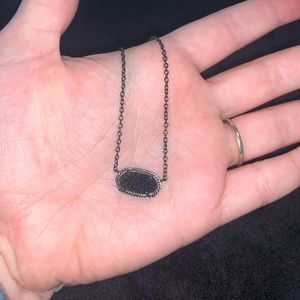 Elisa Pendant Necklace In Black Drusy from Kendra Scott